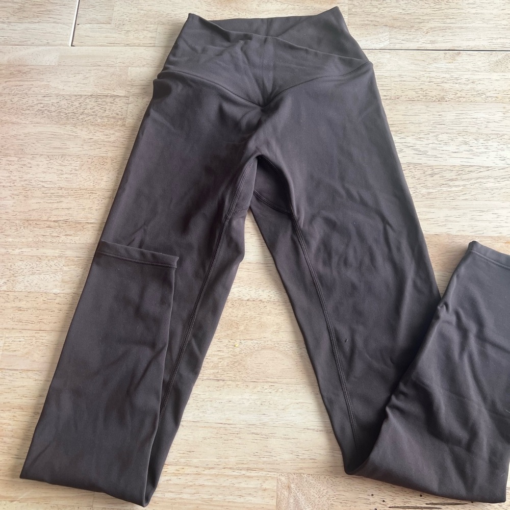 Buffbunny Cold Brew Brown Candid Cross Waist High Waisted Leggings Size Small